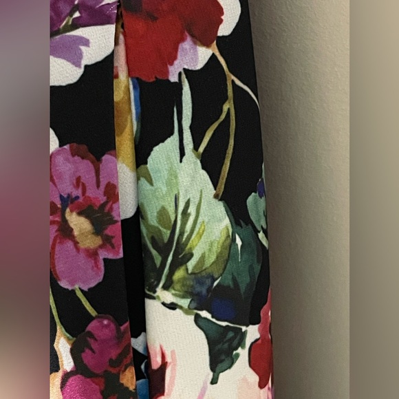 Aidan Mattox Floral Print Fit & Flare High-Low Semi Formal Sundress Size 4 - Picture 7 of 9